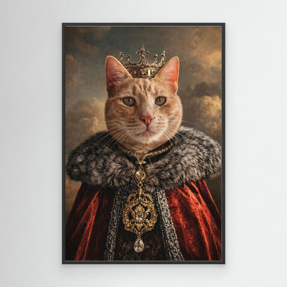 The Regal Queen - Personalized Pet Canvas Print