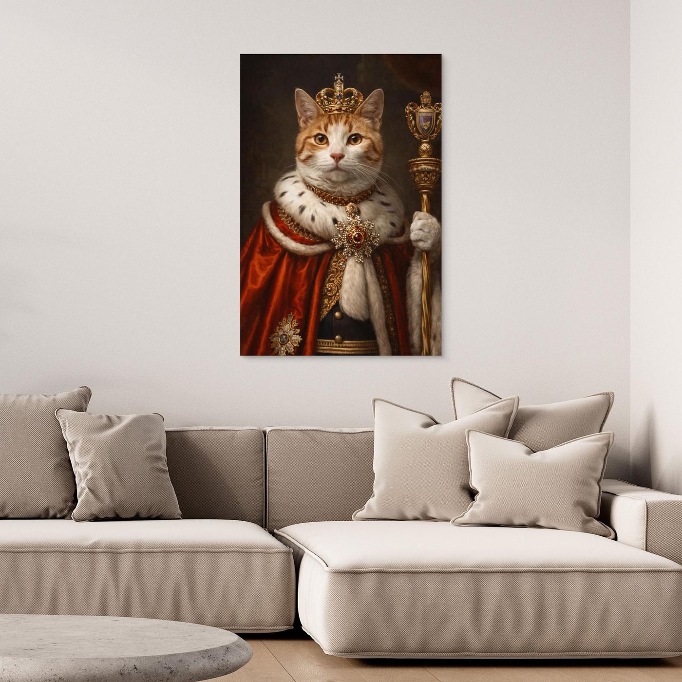 The Royal Monarch - Personalized Pet Canvas Print