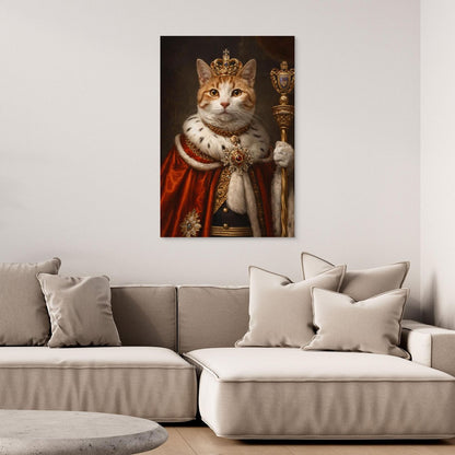 The Royal Monarch - Personalized Pet Canvas Print