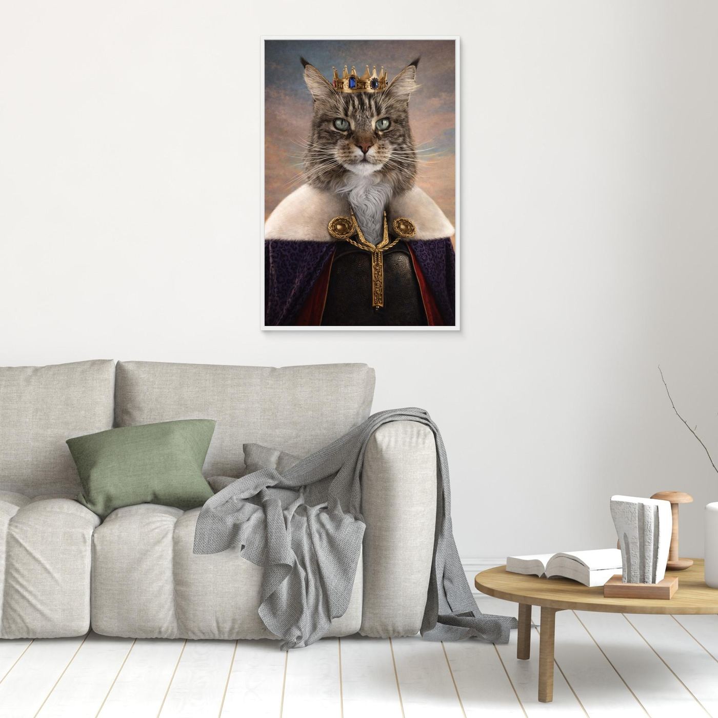 The Crowned King - Personalized Pet Canvas Print