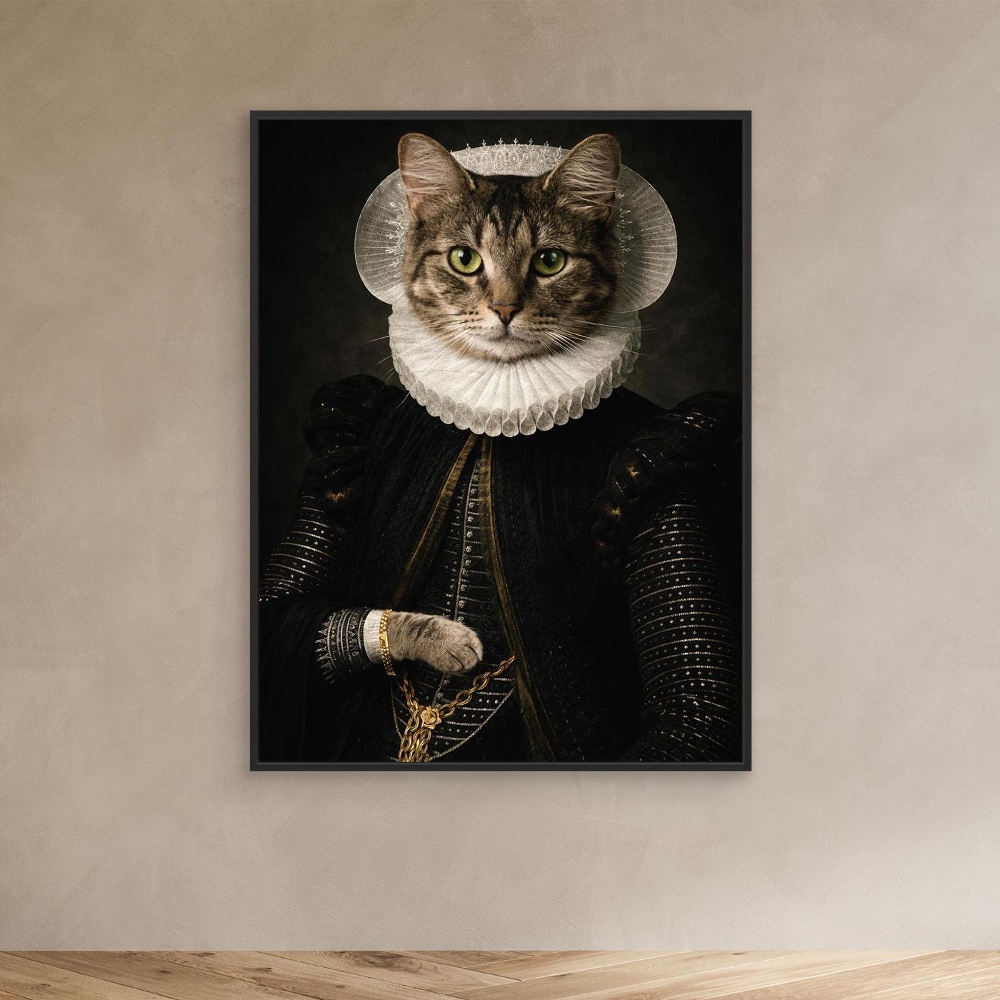 The Royal Courtier – Classic Cat Portrait Personalized Canvas Print