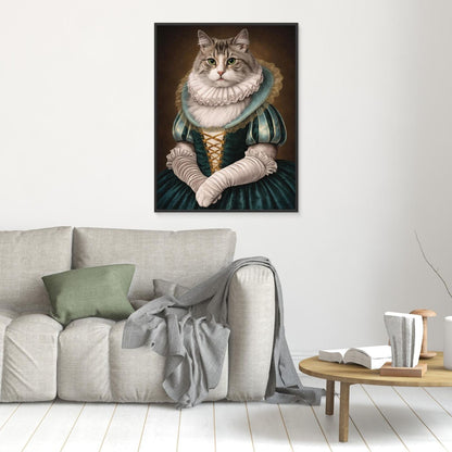The Duchess of Whiskers – Classic Cat Artwork Portrait Personalized Canvas Print