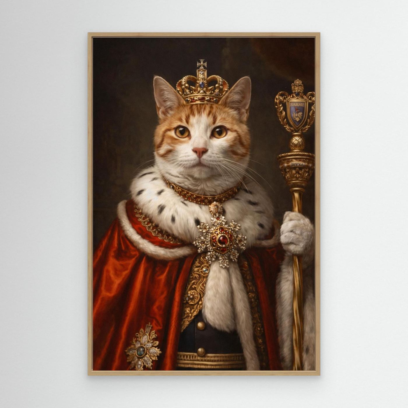 The Royal Monarch - Personalized Pet Canvas Print