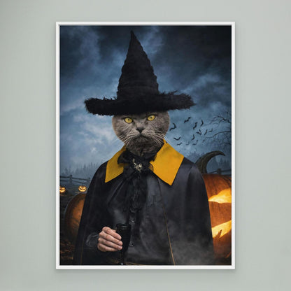 The Midnight Witch - Personalized Pet Canvas Print