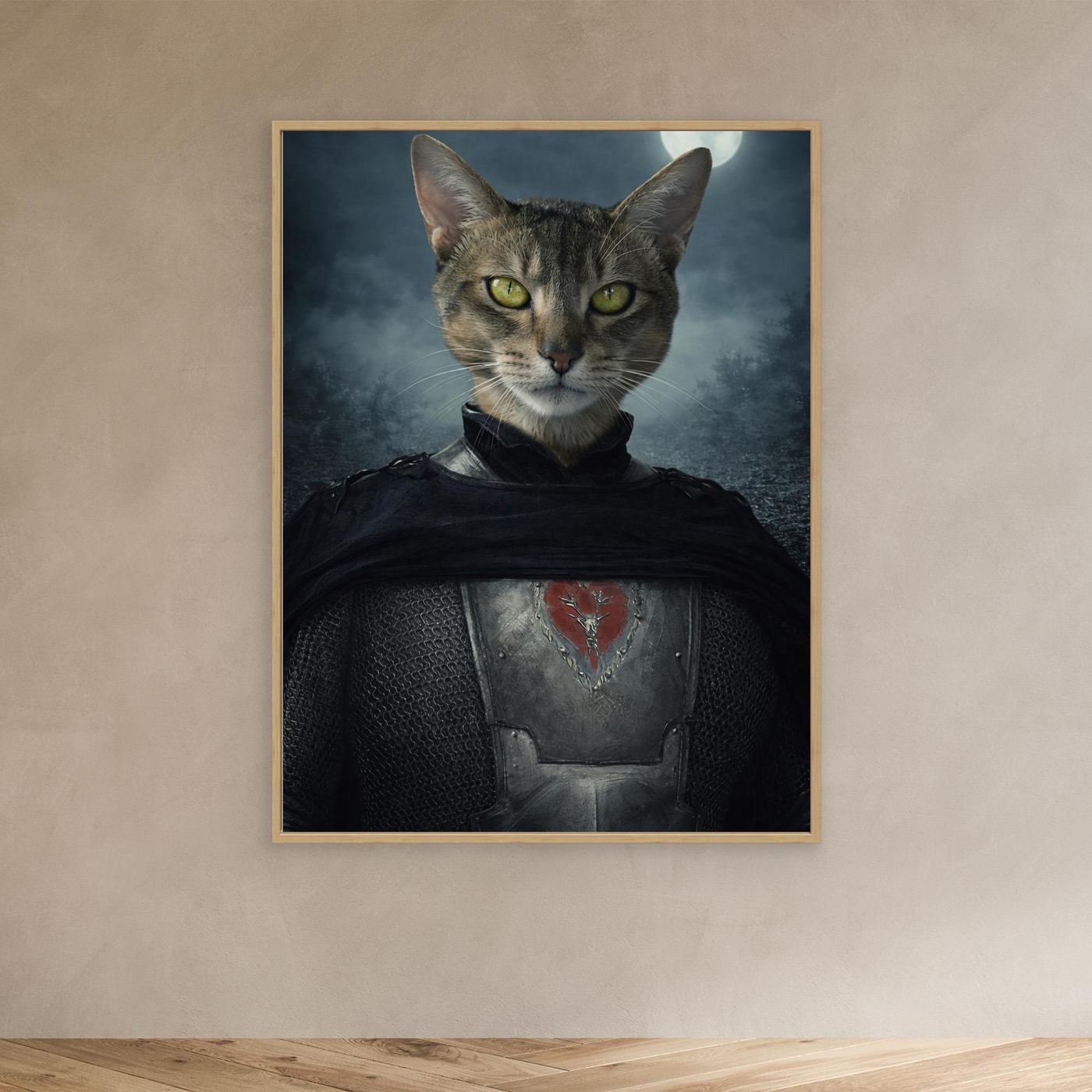 The Midnight Guardian – Fantasy Pet Portrait Personalized Canvas Print