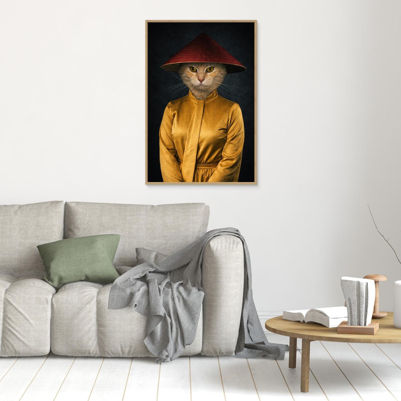 Master Whiskers – Martial Arts Cat Portrait Personalized Canvas Print
