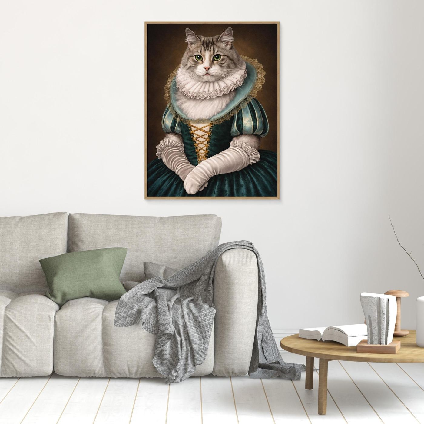 The Duchess of Whiskers – Classic Cat Artwork Portrait Personalized Canvas Print