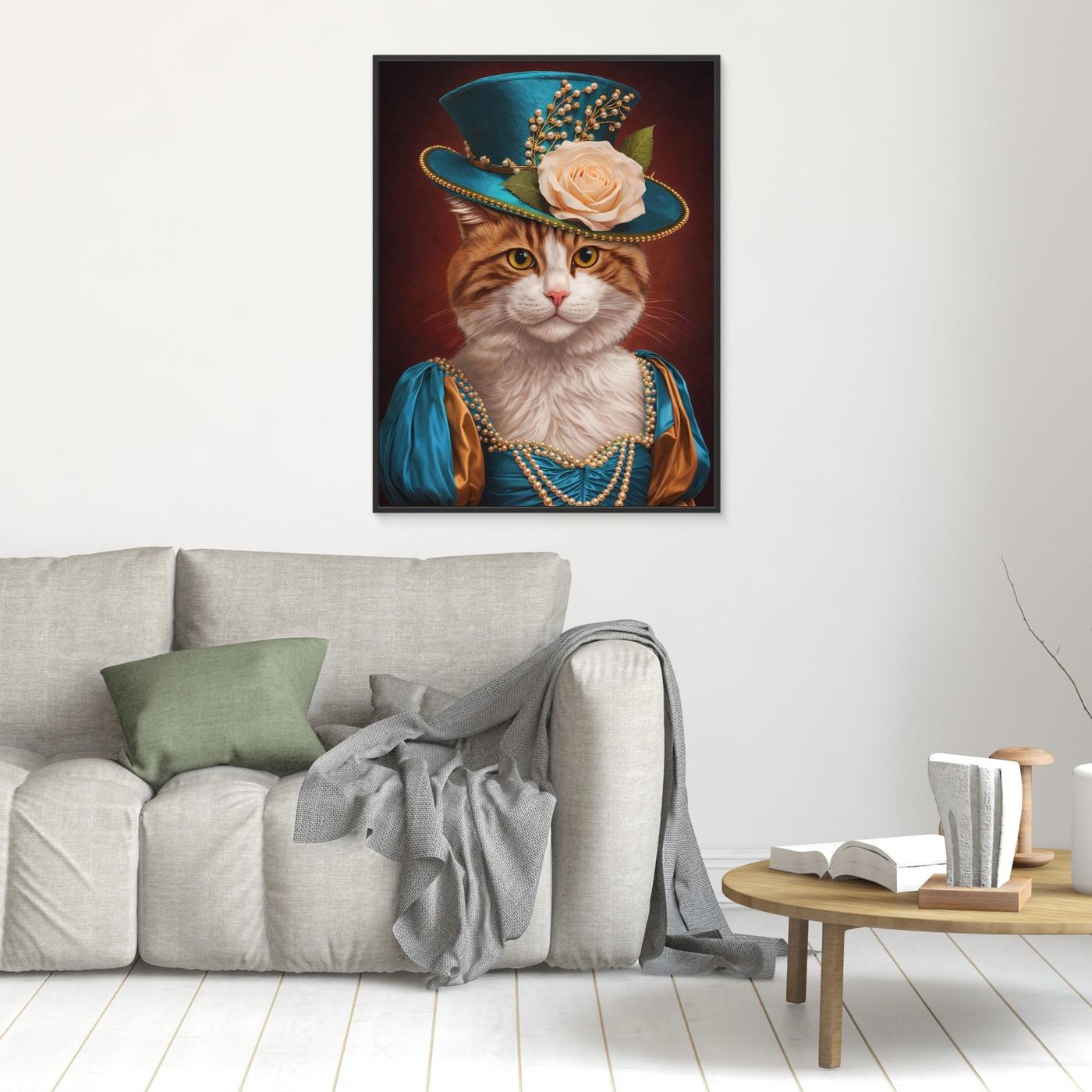 The Elegant Duchess – Victorian Cat Portrait Personalized Canvas Print