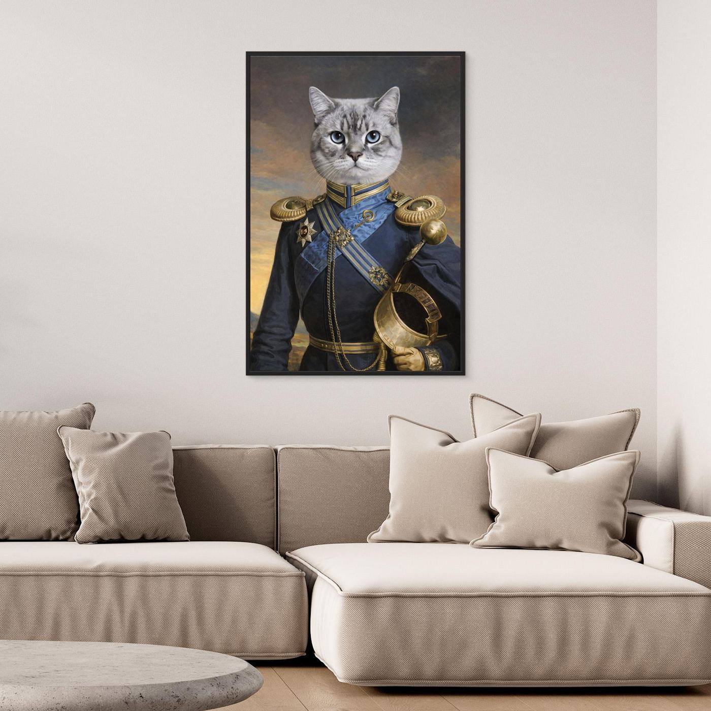 The Royal Commander - Personalized Pet Canvas Print