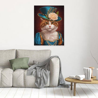 The Elegant Duchess – Victorian Cat Portrait Personalized Canvas Print