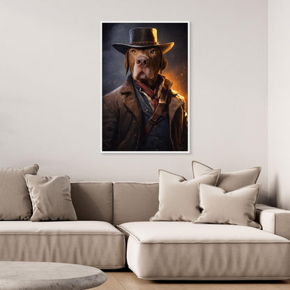 The Frontier Ranger - Personalized Pet Canvas Print