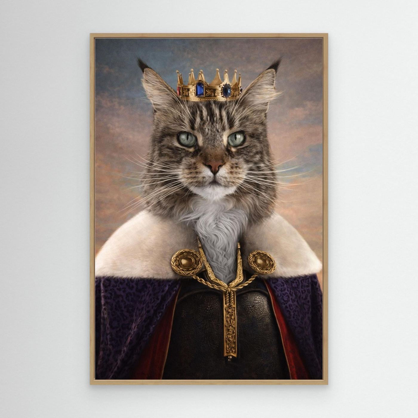 The Crowned King - Personalized Pet Canvas Print