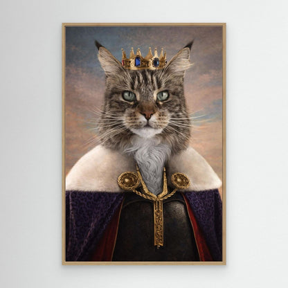 The Crowned King - Personalized Pet Canvas Print