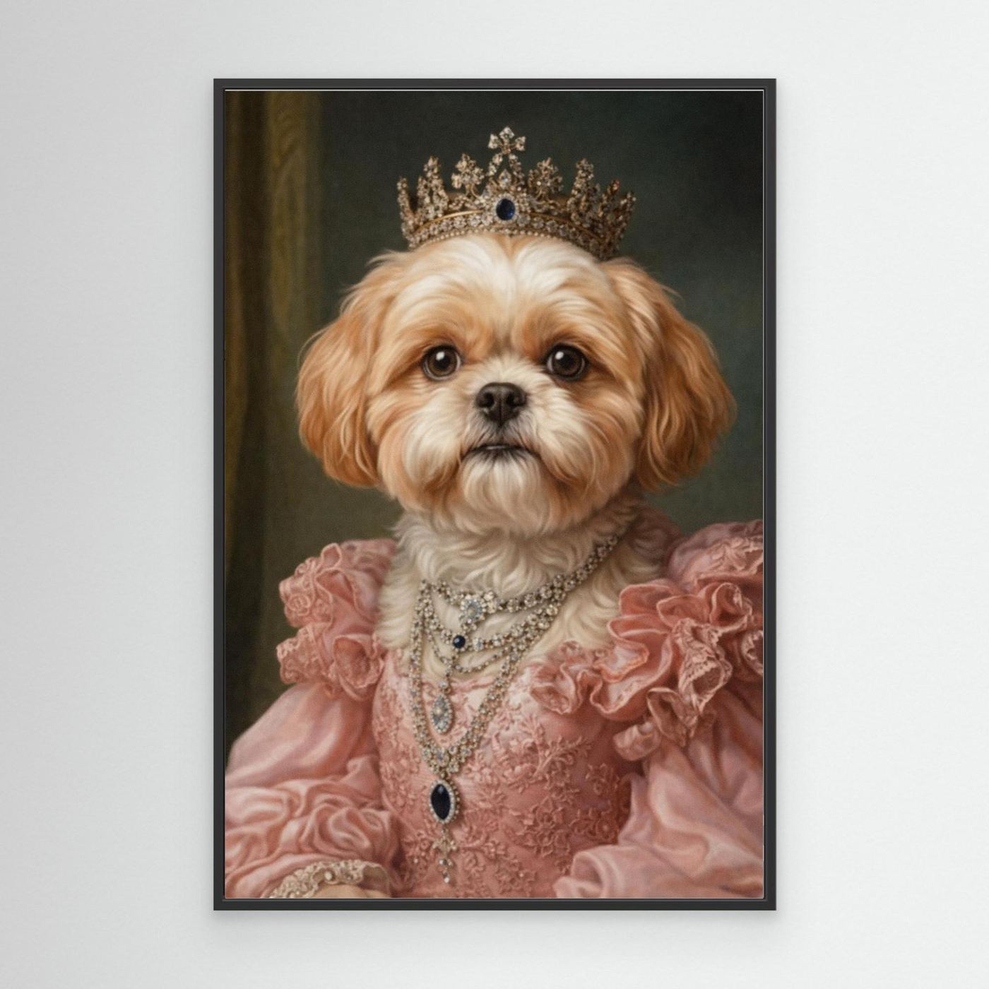 Crowned Princess - Personalized Pet Canvas Print