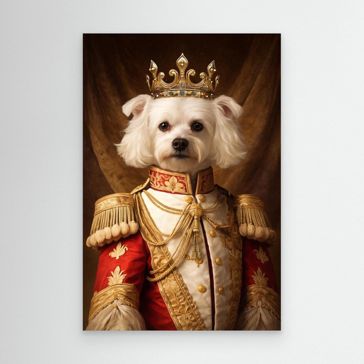 The Noble King - Personalized Pet Dog Canvas Print